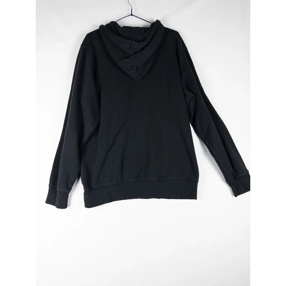 The North Face Hoodie Mens L Black Graphic Print‎ Fleece Outdoor Winter